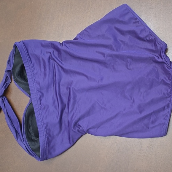 MIRACLESUIT Plum Purple Sz 12 Onepiece Swimsuit Rouching - Picture 2 of 6